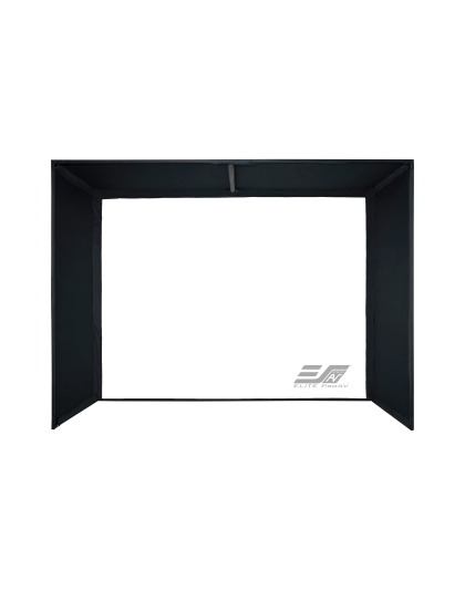 Golf Bay Pro Commercial-Grade Multi-Sport/Golf 10'x13' Enclosed Impact Projector Screen, Full Frame Kit with black backing, PROGOLFBAY13X10