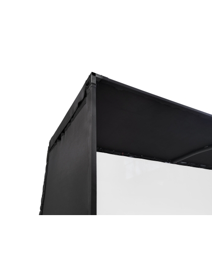 Golf Bay Pro Commercial-Grade Multi-Sport/Golf 10'x13' Enclosed Impact Projector Screen, Full Frame Kit with black backing, PROGOLFBAY13X10