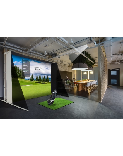 Golf Portable Pro, 8'x10' Portable Premium Folding-Frame Impact Projector Screen Enclosure for Golf/Multi-Sport Simulation, Carrying Bag, PROGOLF0810350