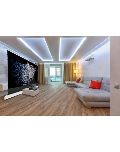 101-Inch Kestrel Tab-Tension 2 CLR Series Electric Floor-Rising 16:9 Front Projection Screen