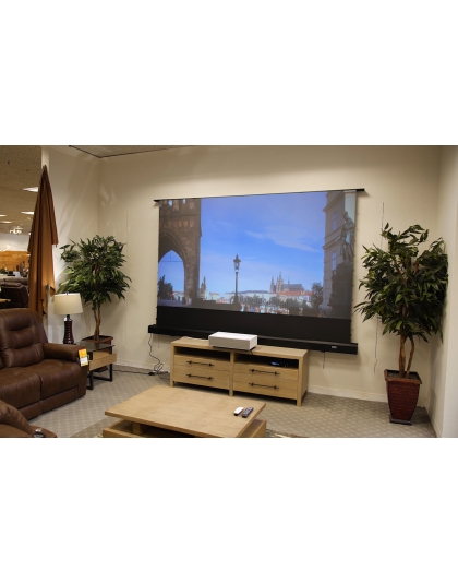 121-Inch Kestrel Tab-Tension 2 CLR Series Electric Floor-Rising 16:9 Front Projection Screen