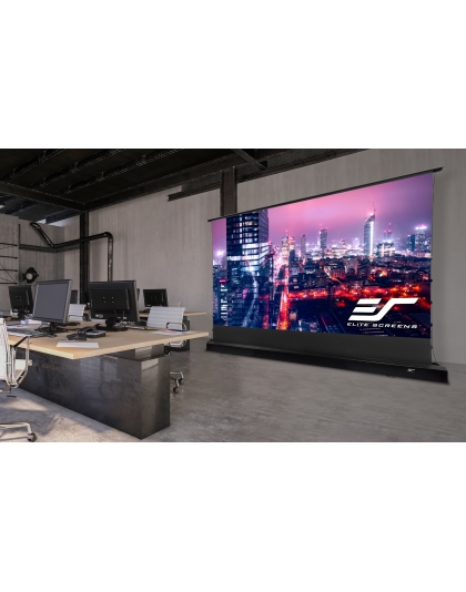 135-Inch Kestrel Tab-Tension 3 CineGrey 4D Series Electric Floor-Rising 16:9 Front Projection Screen