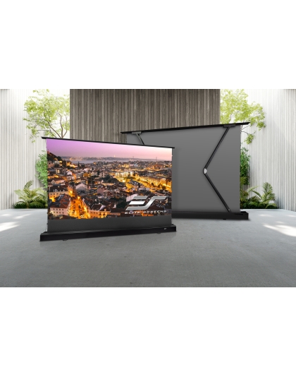 135-Inch Kestrel Tab-Tension 3 CineGrey 4D Series Electric Floor-Rising 16:9 Front Projection Screen