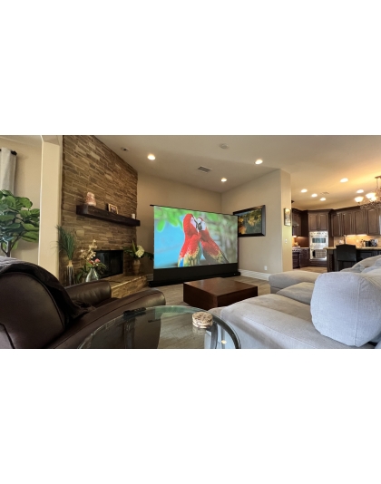 135-Inch Kestrel Tab-Tension 3 CineGrey 4D Series Electric Floor-Rising 16:9 Front Projection Screen