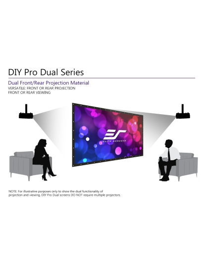220-Inch DIY Pro Dual Screen Series Portable 16:9 Front and Rear Projection Screen