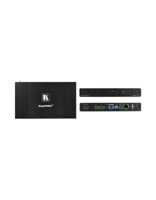 4K HDR HDMI Receiver with Ethernet, RS–232, IR, ARC &amp; Stereo Audio Routing over PoE Extended–Reach HDBaseT 2.0